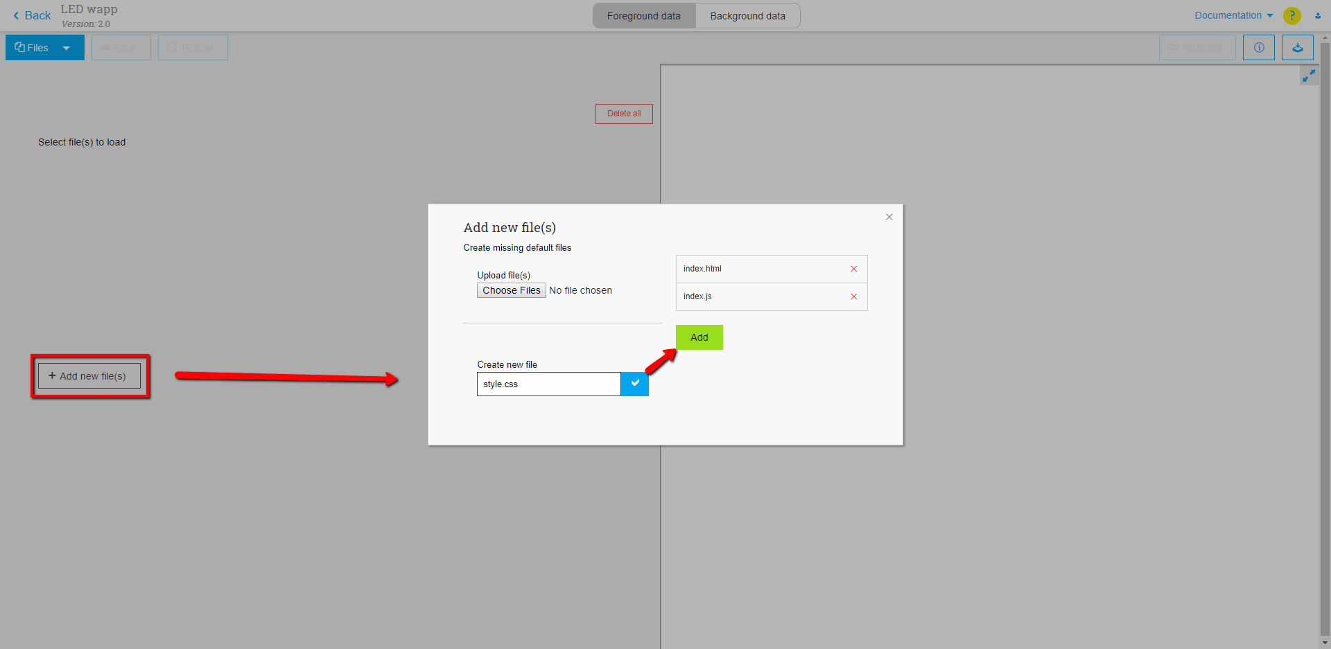 Create file structure for Wapp